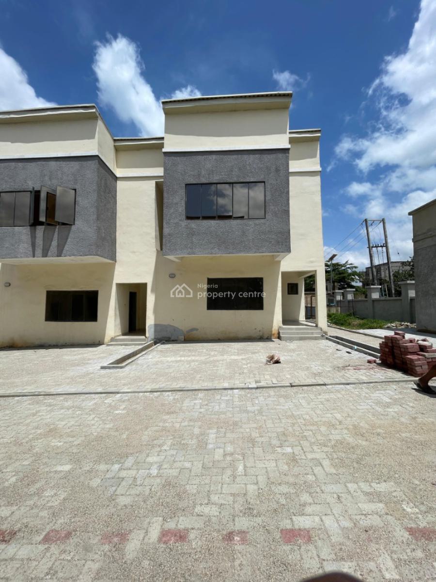 Luxury Distress 3 Bedroom Terrace Duplex with Bq in a Serene Environment, After Berger Clinic, Life Camp, Abuja, Terraced Duplex for Sale