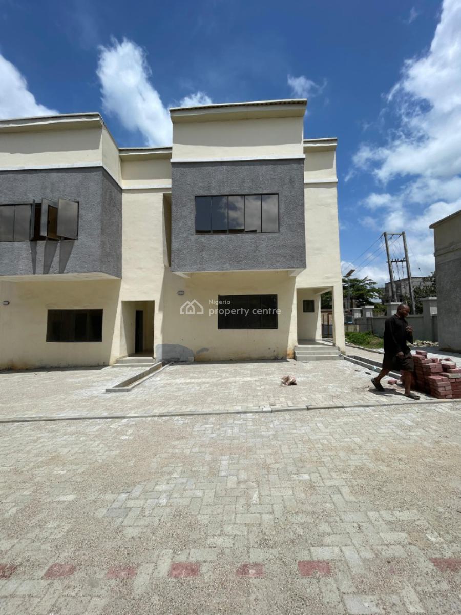 Luxury Distress 3 Bedroom Terrace Duplex with Bq in a Serene Environment, After Berger Clinic, Life Camp, Abuja, Terraced Duplex for Sale