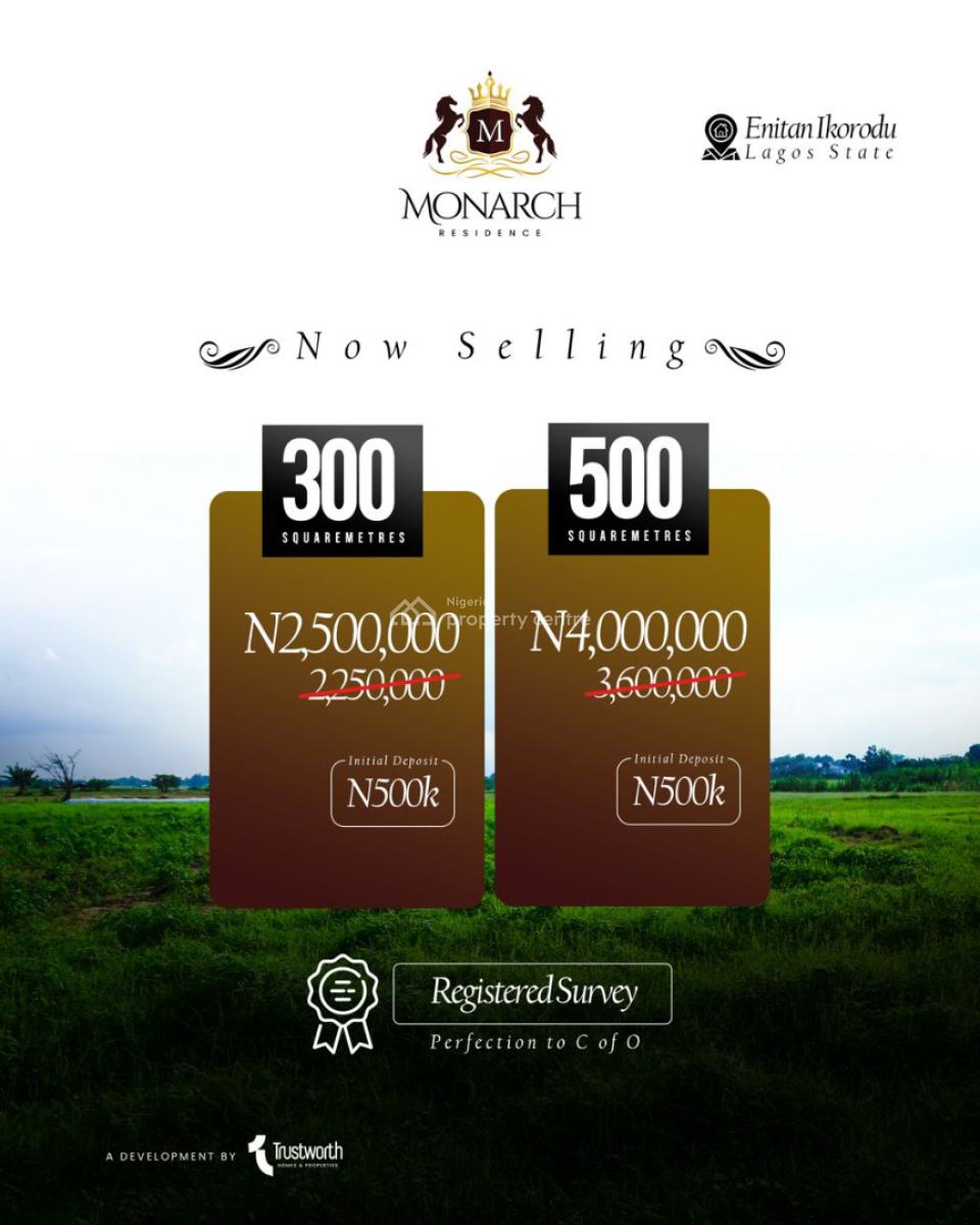 Monarch Residence Premium Land, Emita, Emuren, Ikorodu, Lagos, Mixed-use Land for Sale