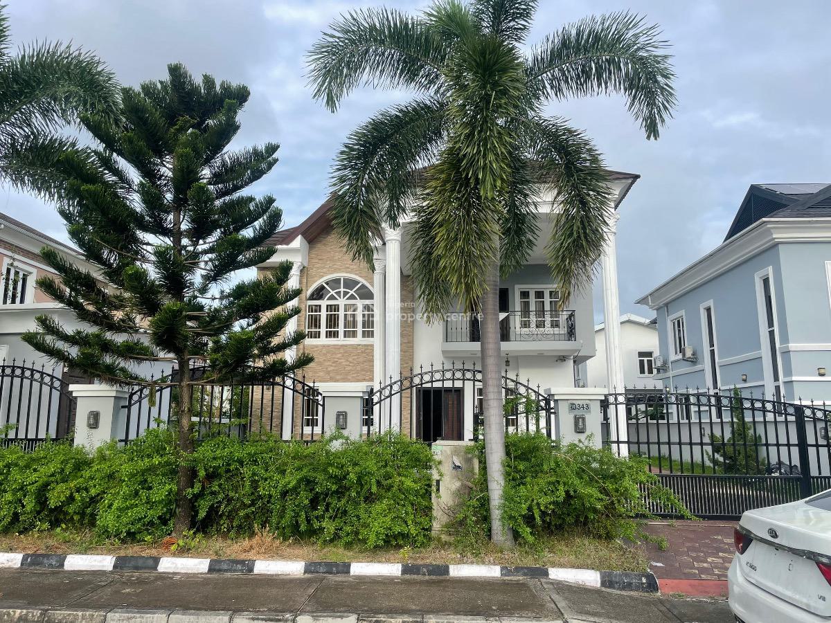 Contemporary Spacious 5 Bedroom Fully Detached Duplex with Bq, Royal Garden Estate, Ajah, Lagos, Detached Duplex for Rent