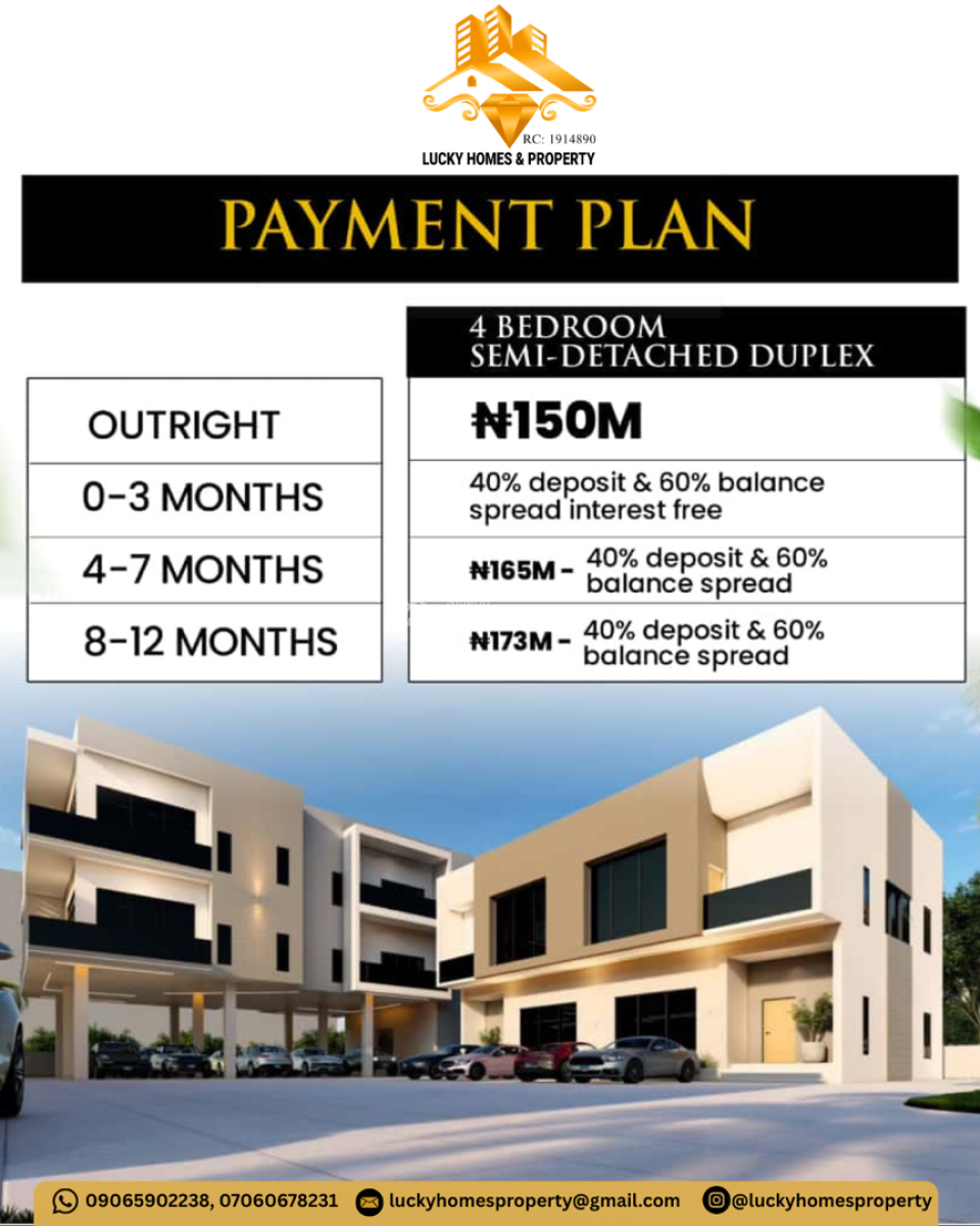 Luxury 1 Bedroom Semi Detached Duplex, Lekki Scheme 2 Estate, Ogombo, Ajah, Lagos, House for Sale