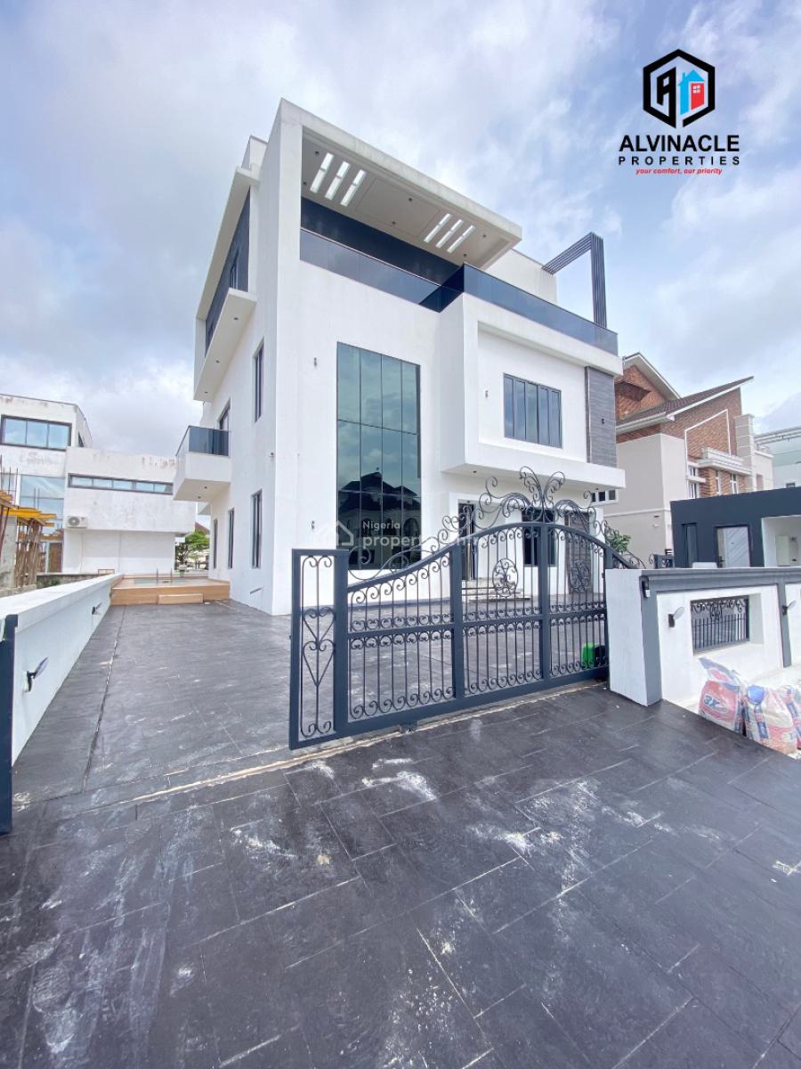 Lovely 5 Bed Mansion in a Secured Estate, Pinnock Beach, Osapa, Lekki, Lagos, Detached Duplex for Sale