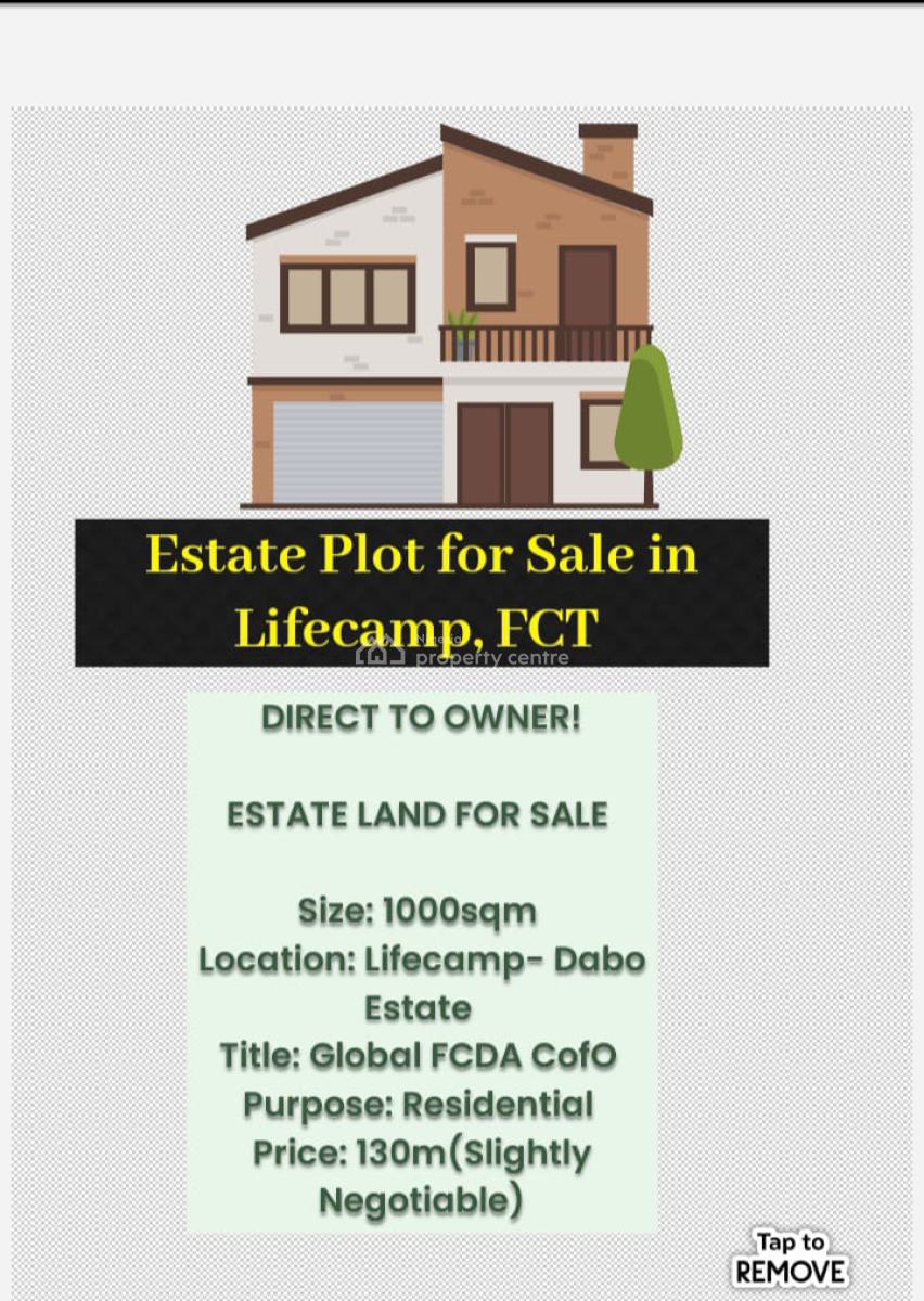 Estate Plot in a Serene & Secured Estate, Dabo Estate, Life Camp, Abuja, Land for Sale