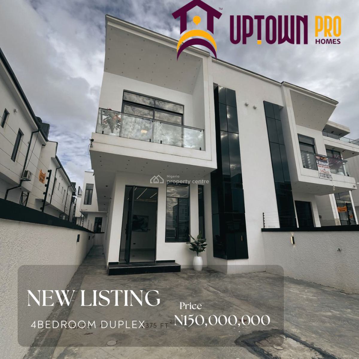Newly Built 4 Bedroom Semi Detached Duplex with Bq and Open Terrace, Palm City, Lekki, Lagos, Semi-detached Duplex for Sale