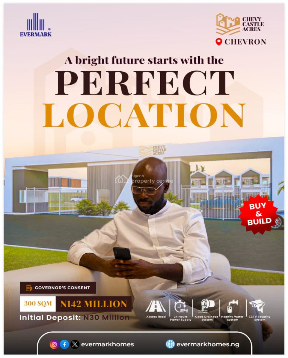 Luxury Buy and Build Land with Governors Consent, Chevron, Lekki, Lagos, Residential Land for Sale