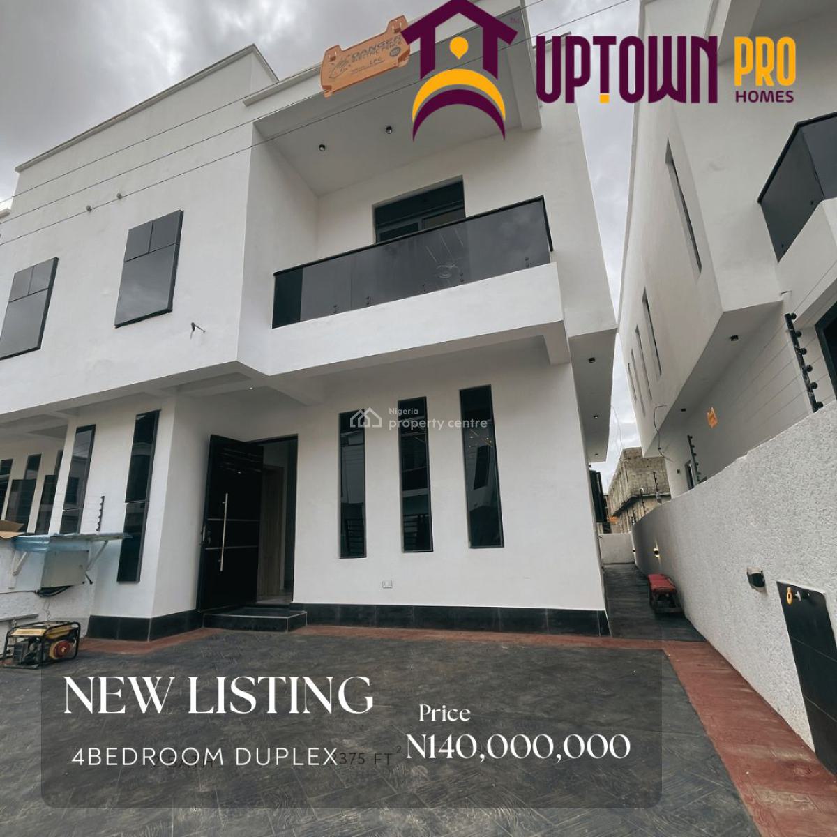 Beautiful 4 Bedroom Semi  Detached Duplex with Bq, Palm City, Lekki, Lagos, Semi-detached Duplex for Sale
