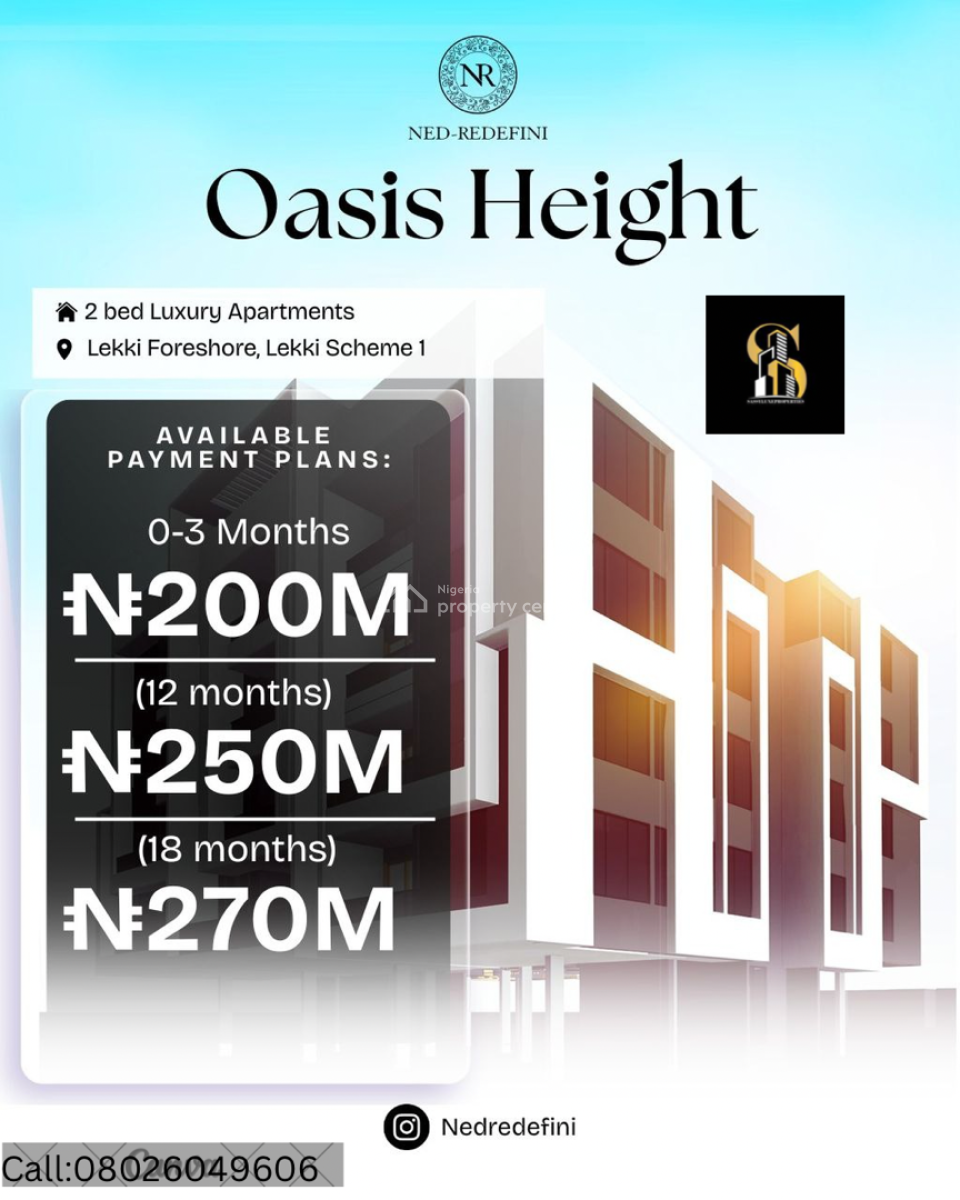 2 Bedroom Apartment, Lekki Foreshore,lekki Scheme1, Lekki, Lagos, Block of Flats for Sale