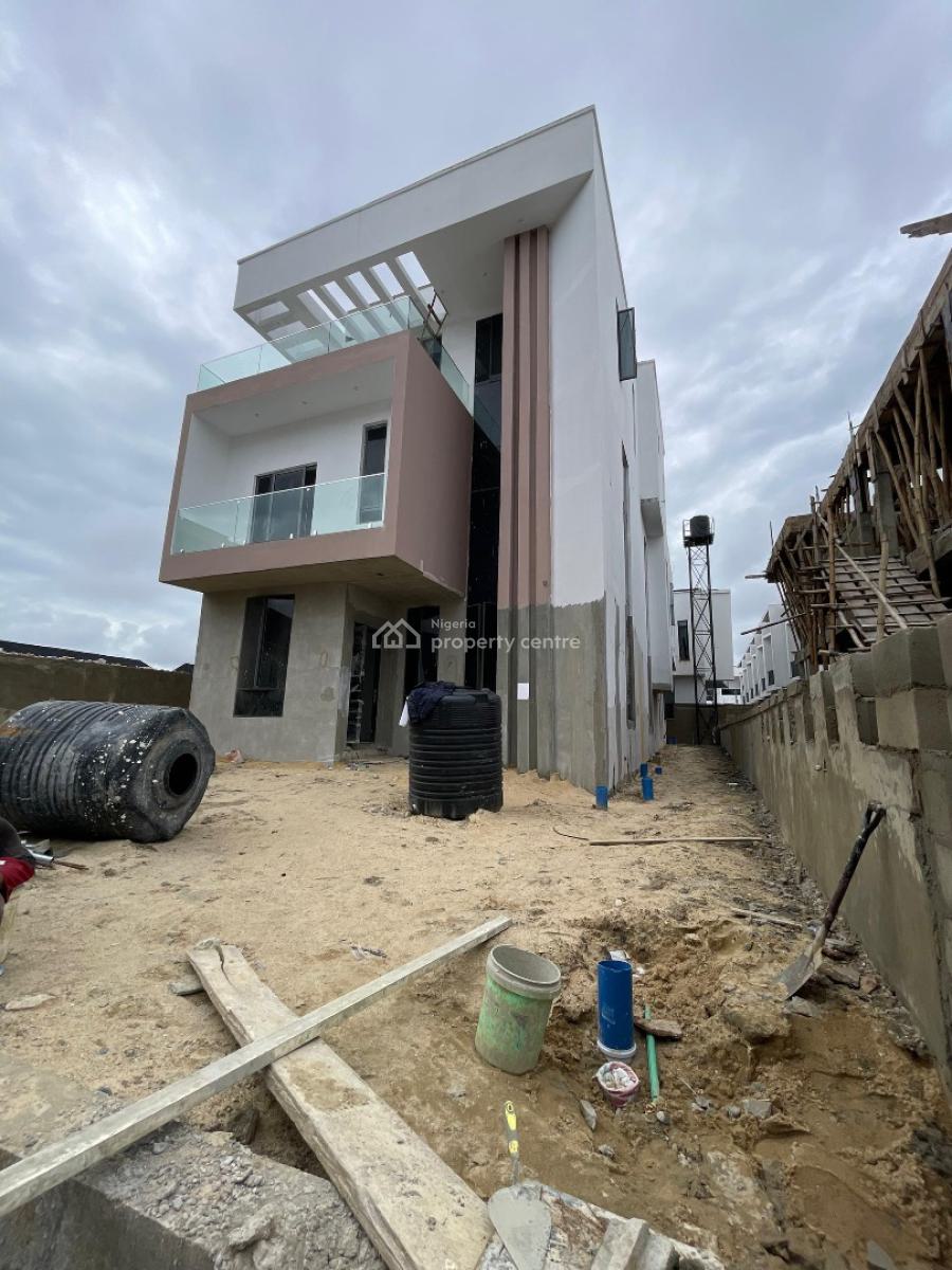 Newly Built 5 Bedroom with Cinema, Rooftop, Pool, Gym, Study, 2kitchen, Ikota, Lekki, Lagos, Detached Duplex for Sale