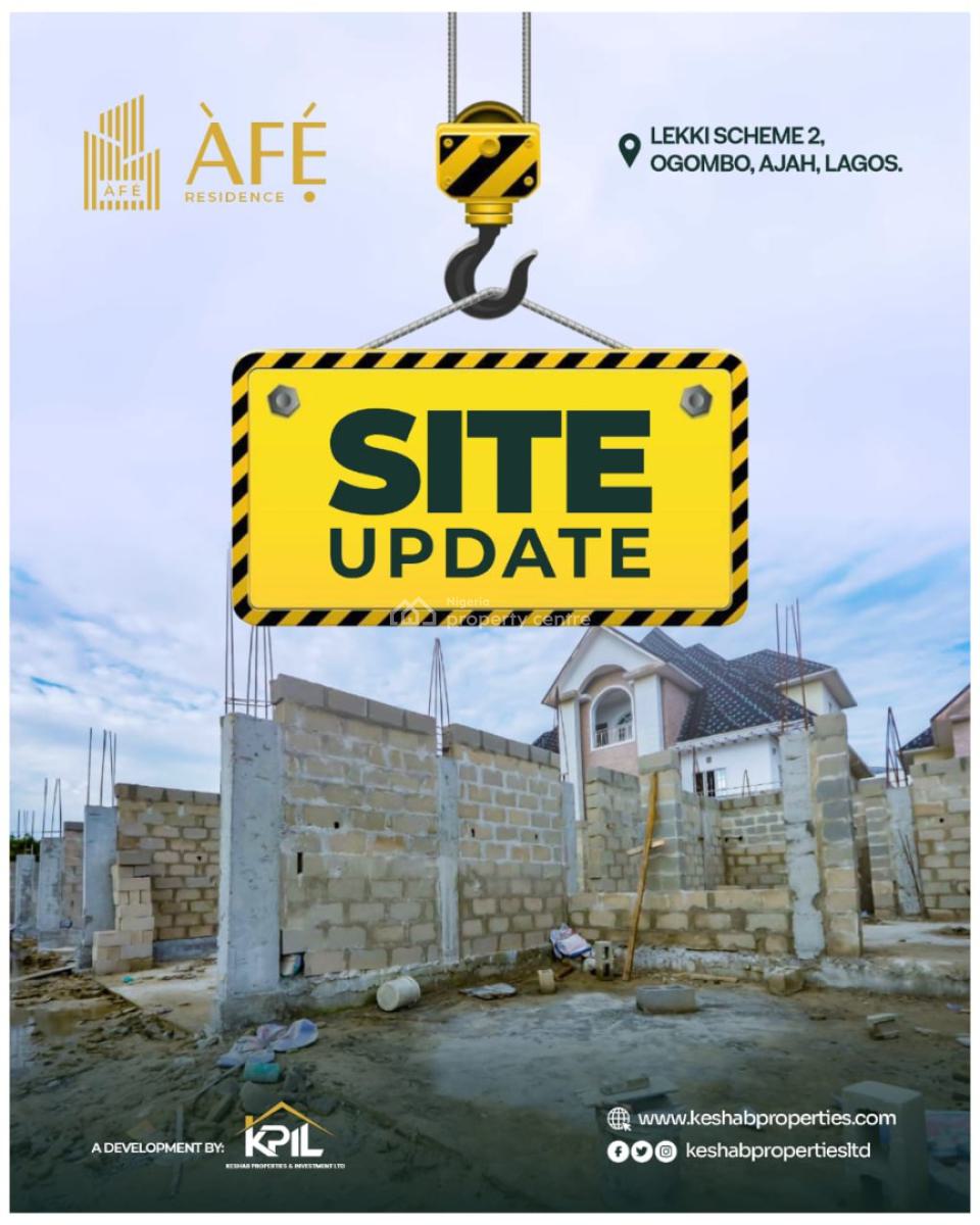 4 Bedroom Triplet with Bq and Registered Survey and Deed of Assignment, Afe Residence Located at Lekki Scheme 2 By Abraham Adesanya, Ajiwe, Ajah, Lagos, Terraced Duplex for Sale