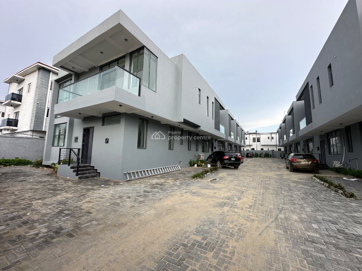 Newly Built Four (4) Bedrooms Terraced Duplex with a Bq, Igbo Efon, Lekki, Lagos, Terraced Duplex for Rent