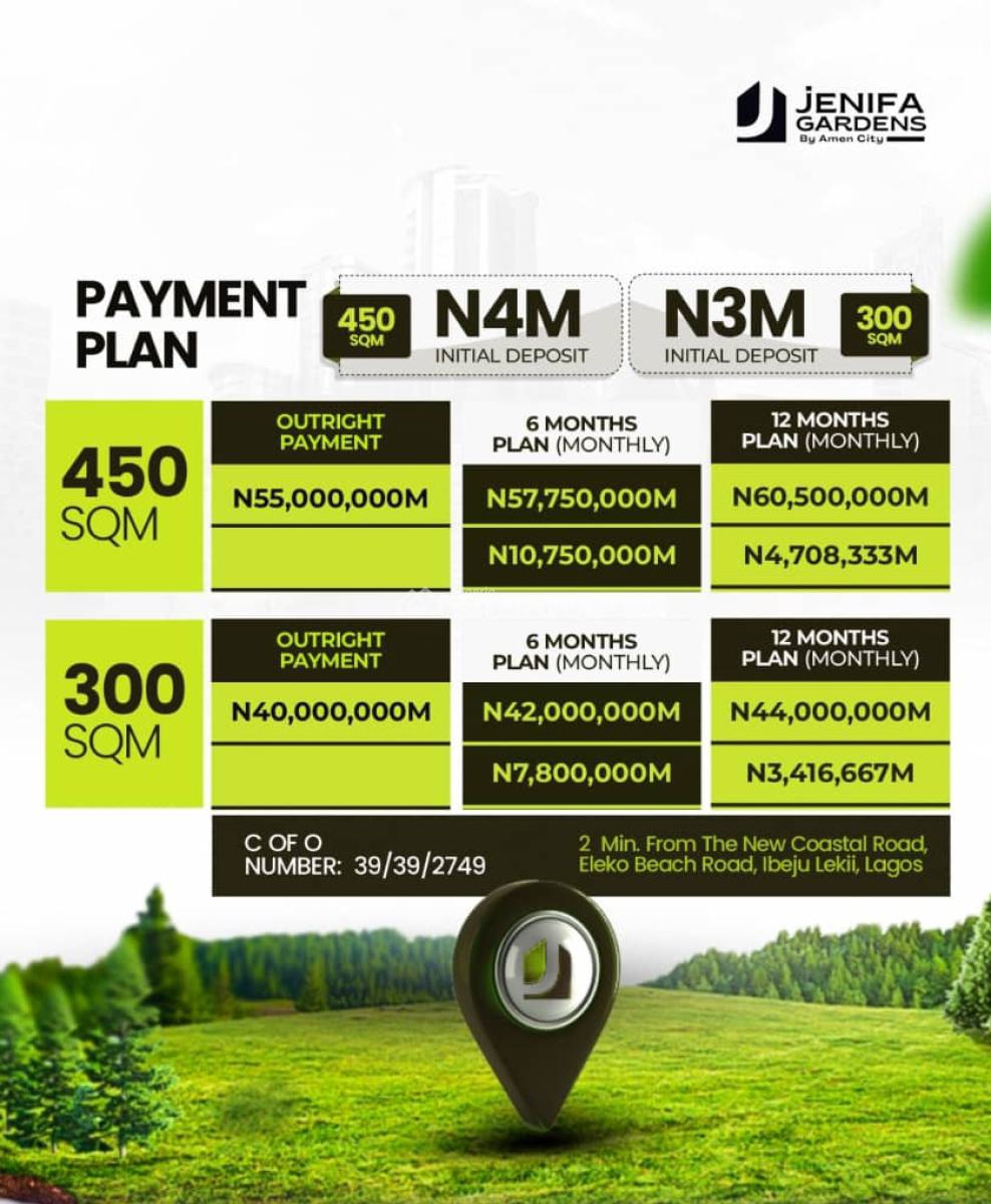 Posh Estate, Jenifa Gardens, Beside Amen Estate, Eleko, Ibeju Lekki, Lagos, Residential Land for Sale