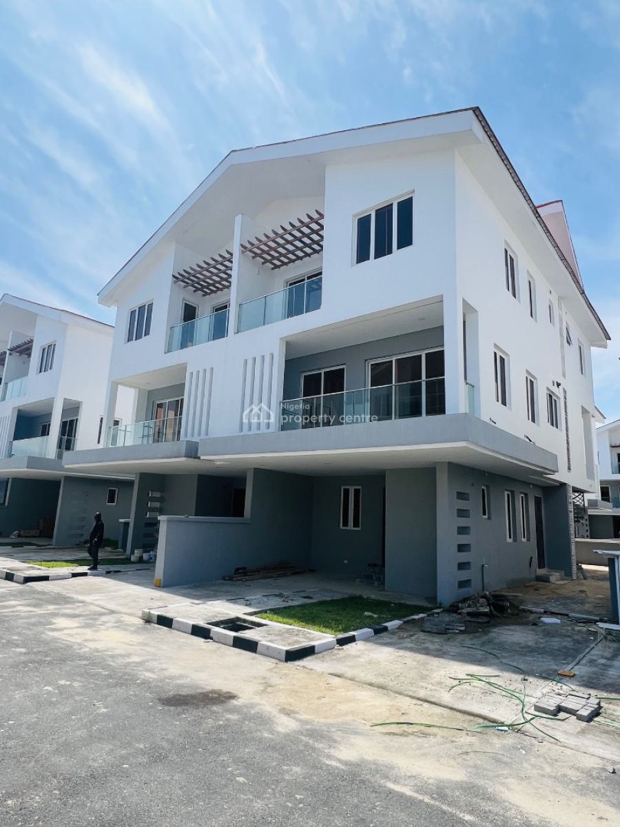 5 Bedroom Semi Detached Duplex with a Bq in an Estate with 24hrs Light, Twin Lake Estate, Chevron, Igbo Efon, Lekki, Lagos, Semi-detached Duplex for Rent