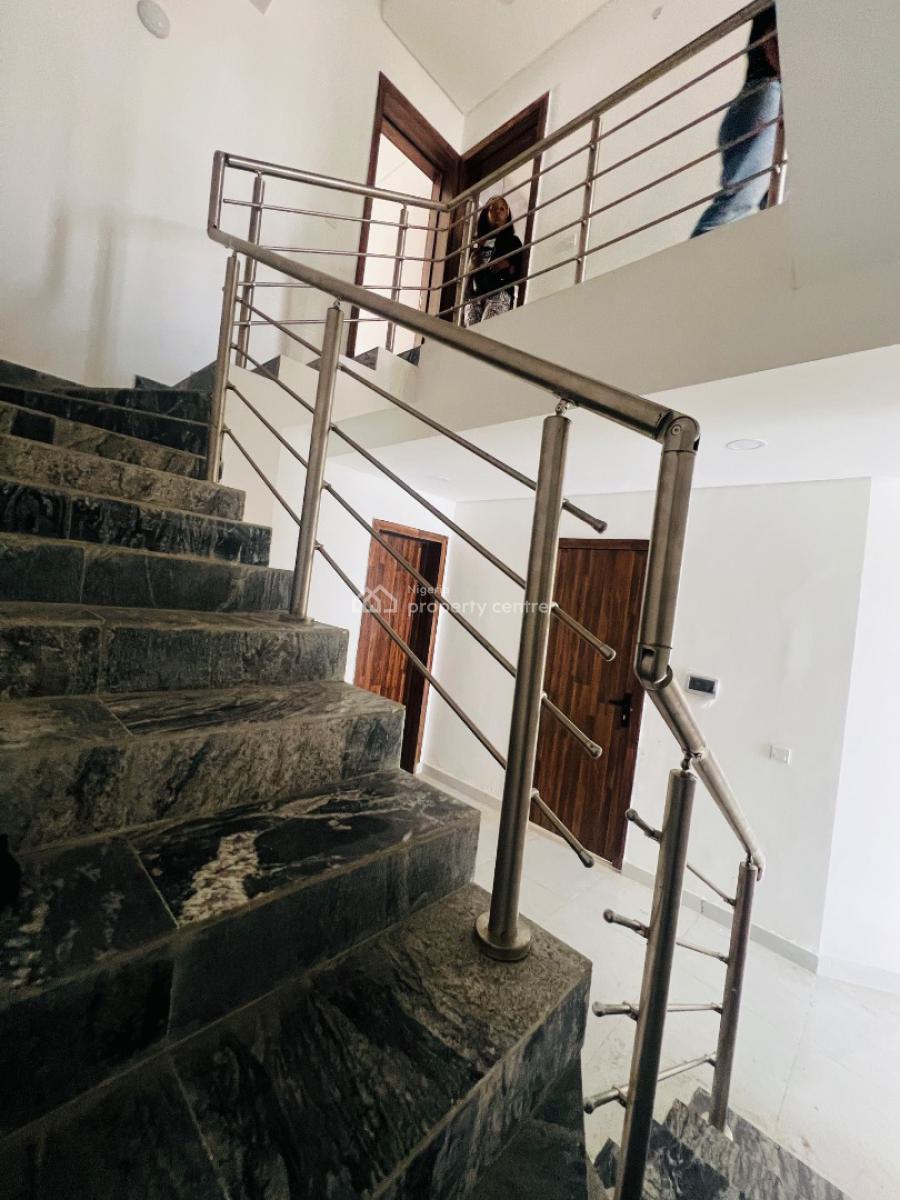 5 Bedroom Semi Detached Duplex with a Bq in an Estate with 24hrs Light, Twin Lake Estate, Chevron, Igbo Efon, Lekki, Lagos, Semi-detached Duplex for Rent