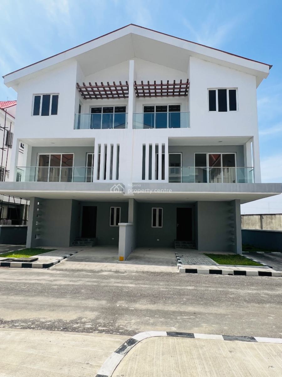 5 Bedroom Semi Detached Duplex with a Bq in an Estate with 24hrs Light, Twin Lake Estate, Beside Lekki Conservation, Chevron, Igbo Efon, Lekki, Lagos, Semi-detached Duplex for Rent