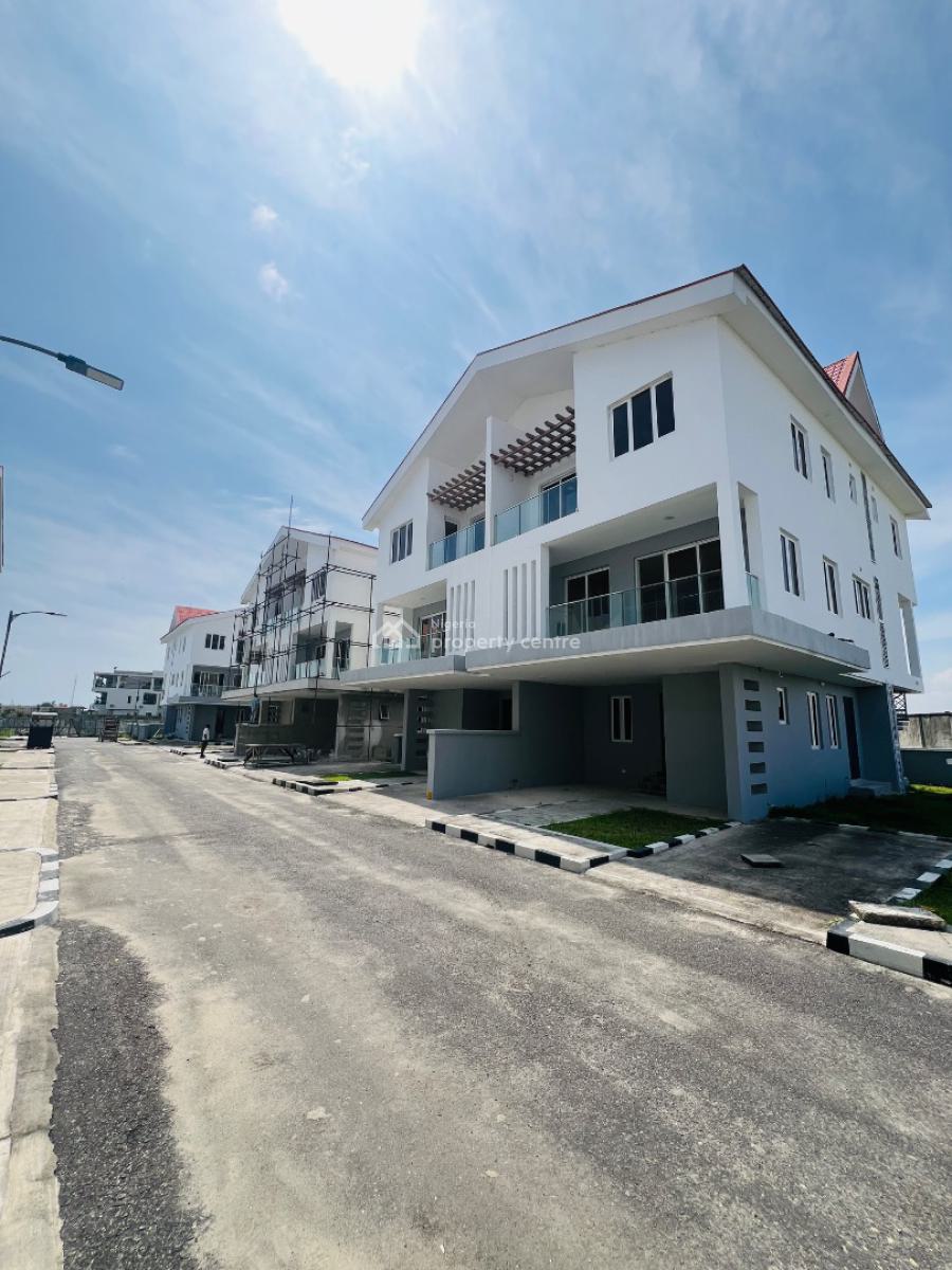 5 Bedroom Semi Detached Duplex with a Bq in an Estate with 24hrs Light, Twin Lake Estate, Beside Lekki Conservation, Chevron, Igbo Efon, Lekki, Lagos, Semi-detached Duplex for Rent