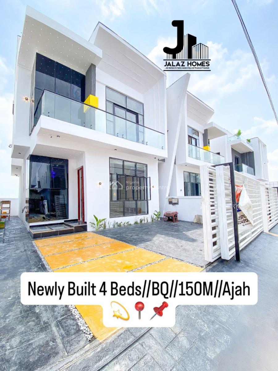 Brand New 4 Bedroom Semi Detached Home with a Bq, Ajah, Lagos, House for Sale