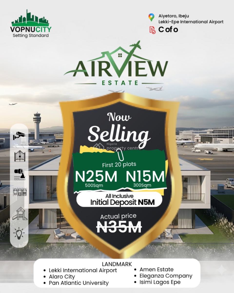 Dont Miss This Promo Own Acres at Airview Estate, Ayetoro Ibejulekki Behind The Proposed International Airport, Ibeju Lekki, Lagos, Residential Land for Sale