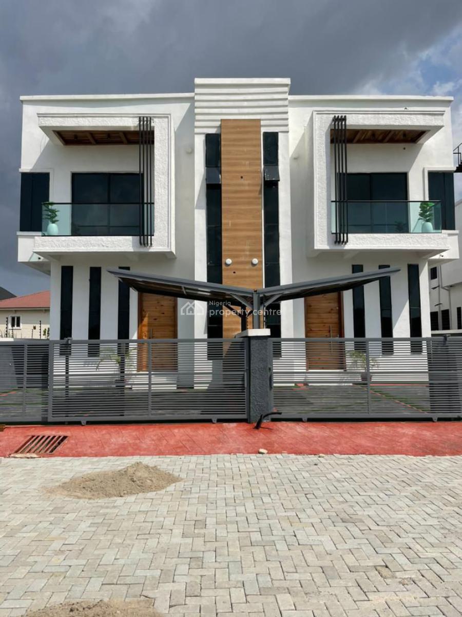 Luxury 4 Bedroom Semi Detached  Twin Duplex with Bq., Secured Estate, Ikota, Lekki, Lagos, Semi-detached Duplex for Sale