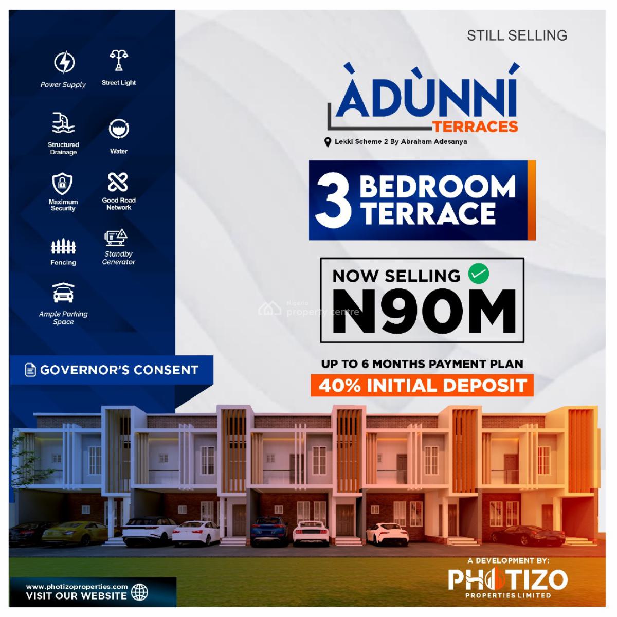 3bedroom Terrace, Lekki Scheme 2 By Abraham Adesanya, Ajah, Lagos, Terraced Duplex for Sale