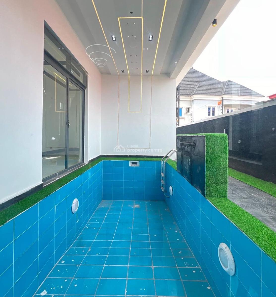 Stunning 5 Bedroom Fully Detached with Pool & Gym , Rooftop Terrace, Secure Estate at Sangotedo Lagos, Sangotedo, Ajah, Lagos, Detached Duplex for Sale