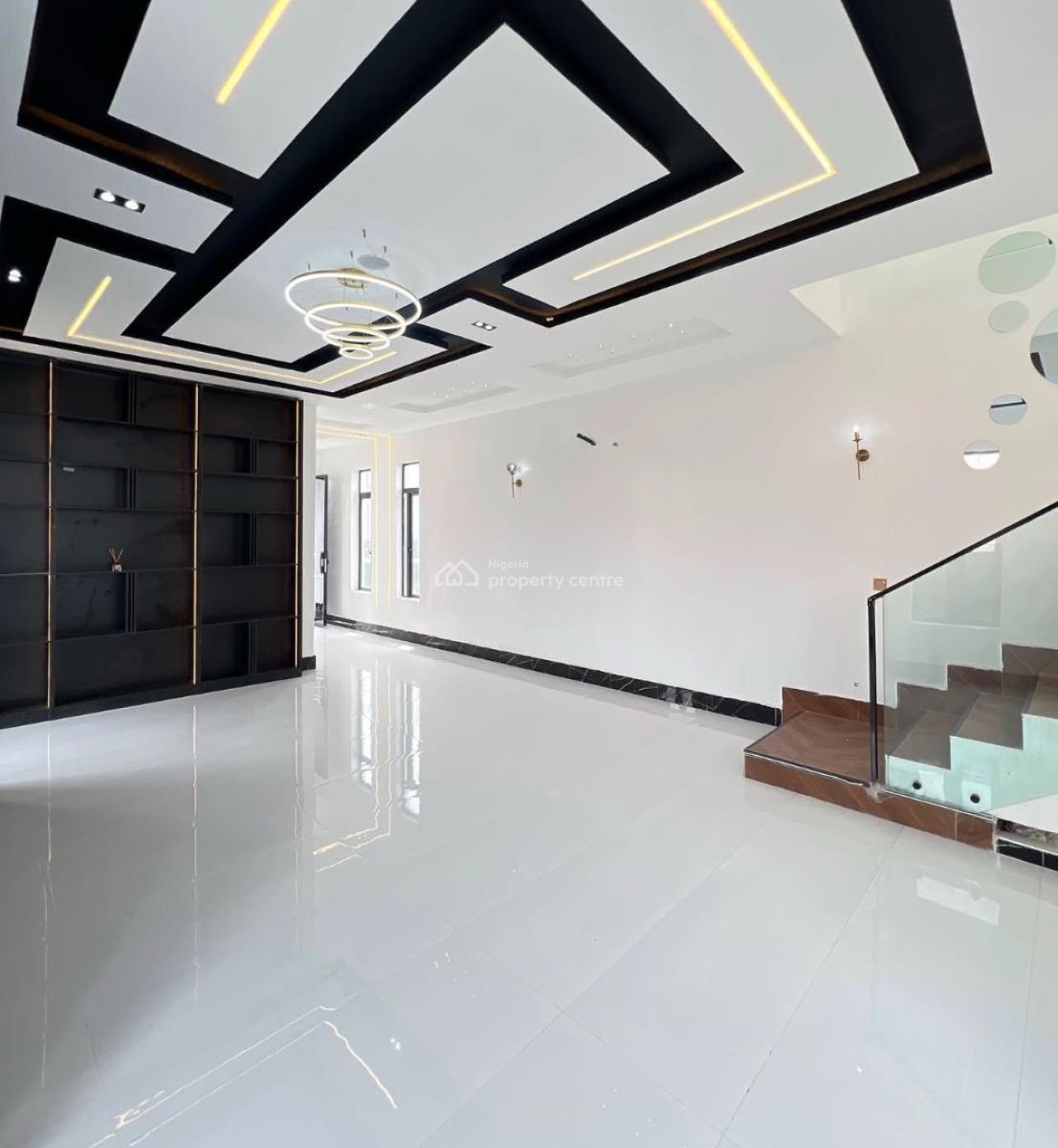 Stunning 5 Bedroom Fully Detached with Pool & Gym , Rooftop Terrace, Secure Estate at Sangotedo Lagos, Sangotedo, Ajah, Lagos, Detached Duplex for Sale