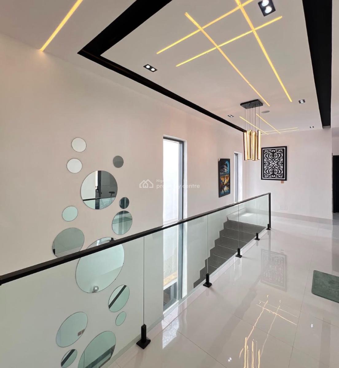 Stunning 5 Bedroom Fully Detached with Pool & Gym , Rooftop Terrace, Secure Estate at Sangotedo Lagos, Sangotedo, Ajah, Lagos, Detached Duplex for Sale