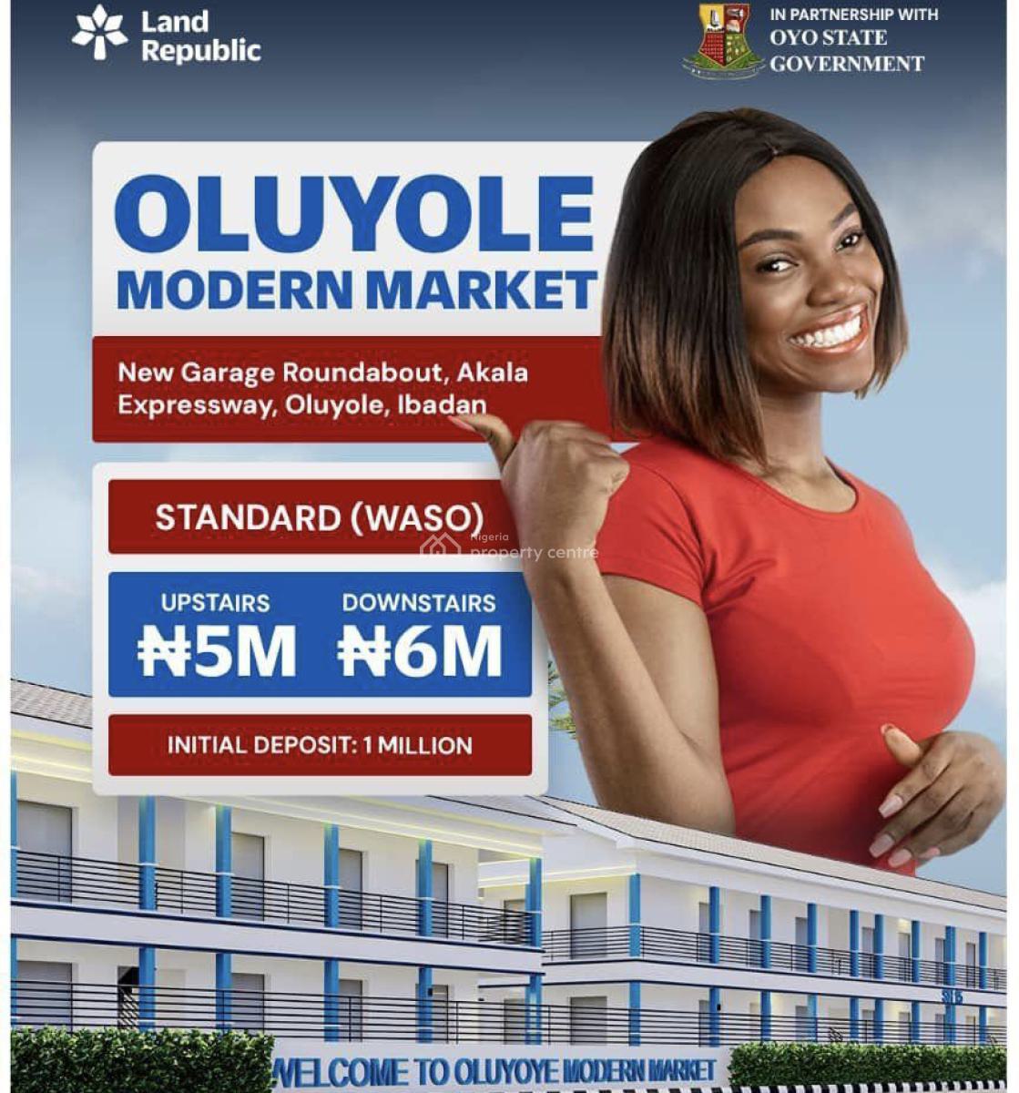 Shops in a Shopping Mall, New Garage Roundabout/oluyole Lga/oluyole Modern Market, Ibadan, Oyo, Plaza / Complex / Mall for Sale