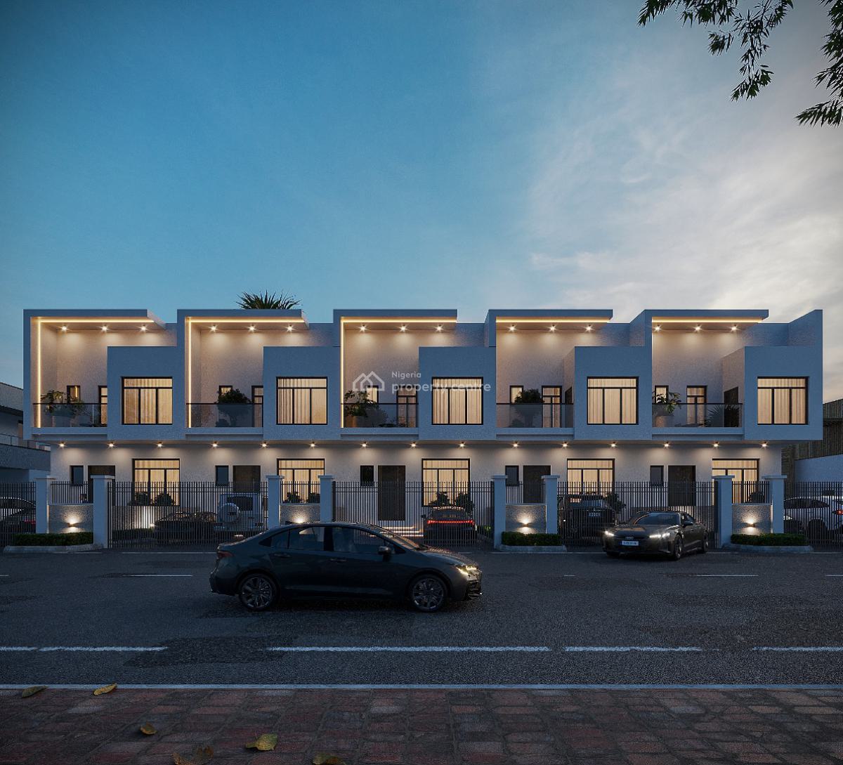 Luxury 4 Bedroom Terrace + Bq, Ikota, Lekki, Lagos, Terraced Duplex for Sale
