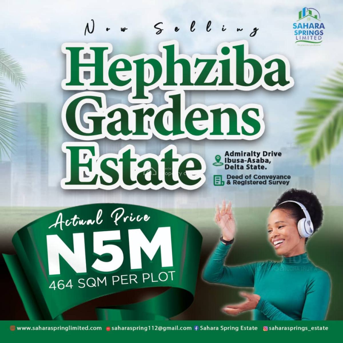 Deed of Conveyance and Registered Survey, in Ibusa By Admiralty Drive, Asaba, Delta, Residential Land for Sale