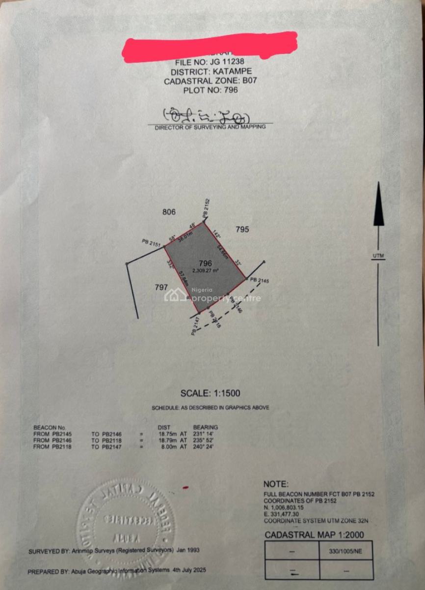 Distress! 2300sqm, Residential, Cofo Handy, Buy, Build & Live, Katampe Main, Katampe, Abuja, Residential Land for Sale