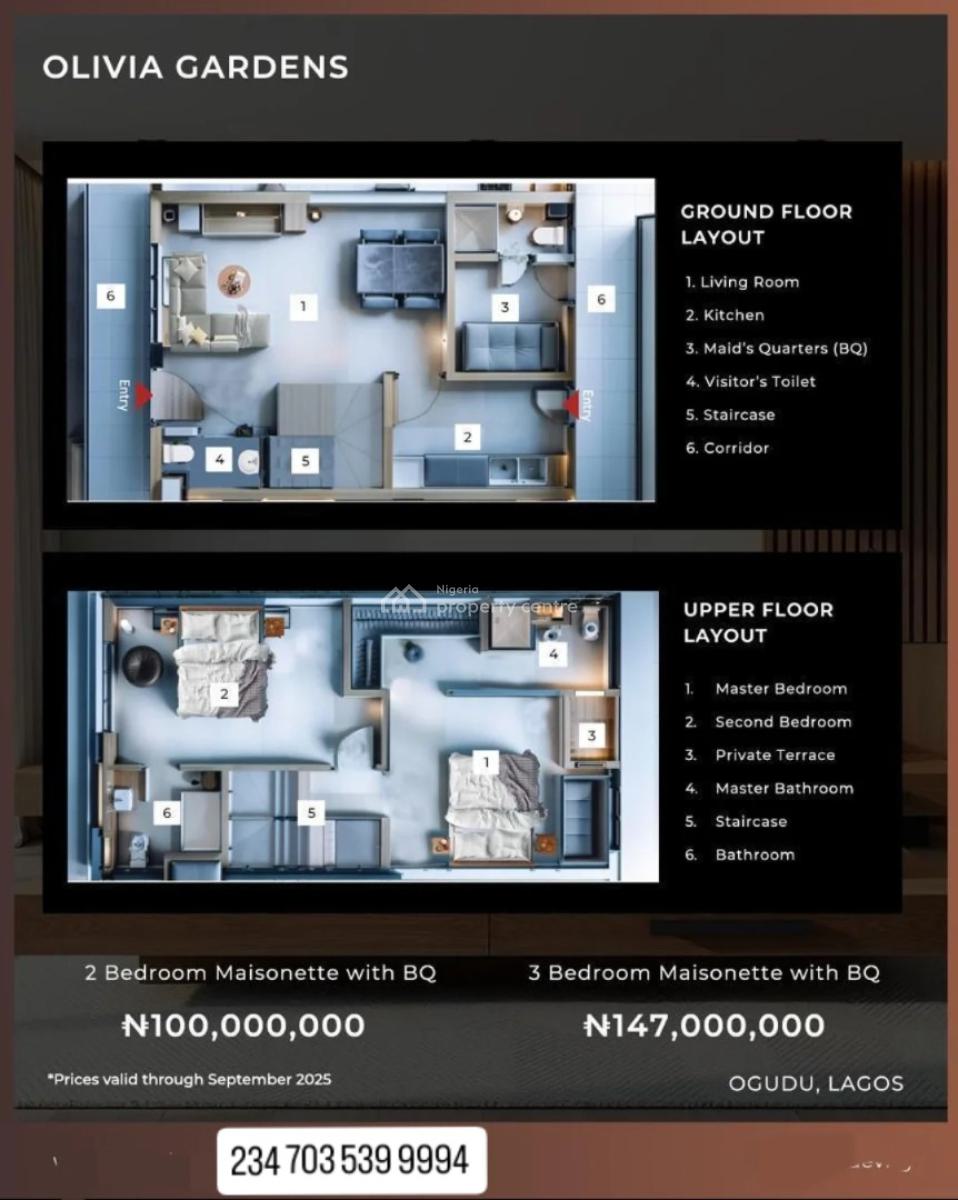 Live Close to Everywhere- 2 Bedroom Maisonette + Bq, Ogudu, Lagos, Flat / Apartment for Sale