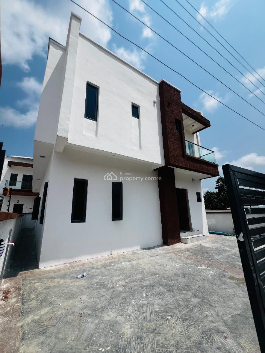 Contemporary 5 Bedroom Semi-fully Detached Duplex with Bq, Abijo, Lekki, Lagos, Detached Duplex for Sale