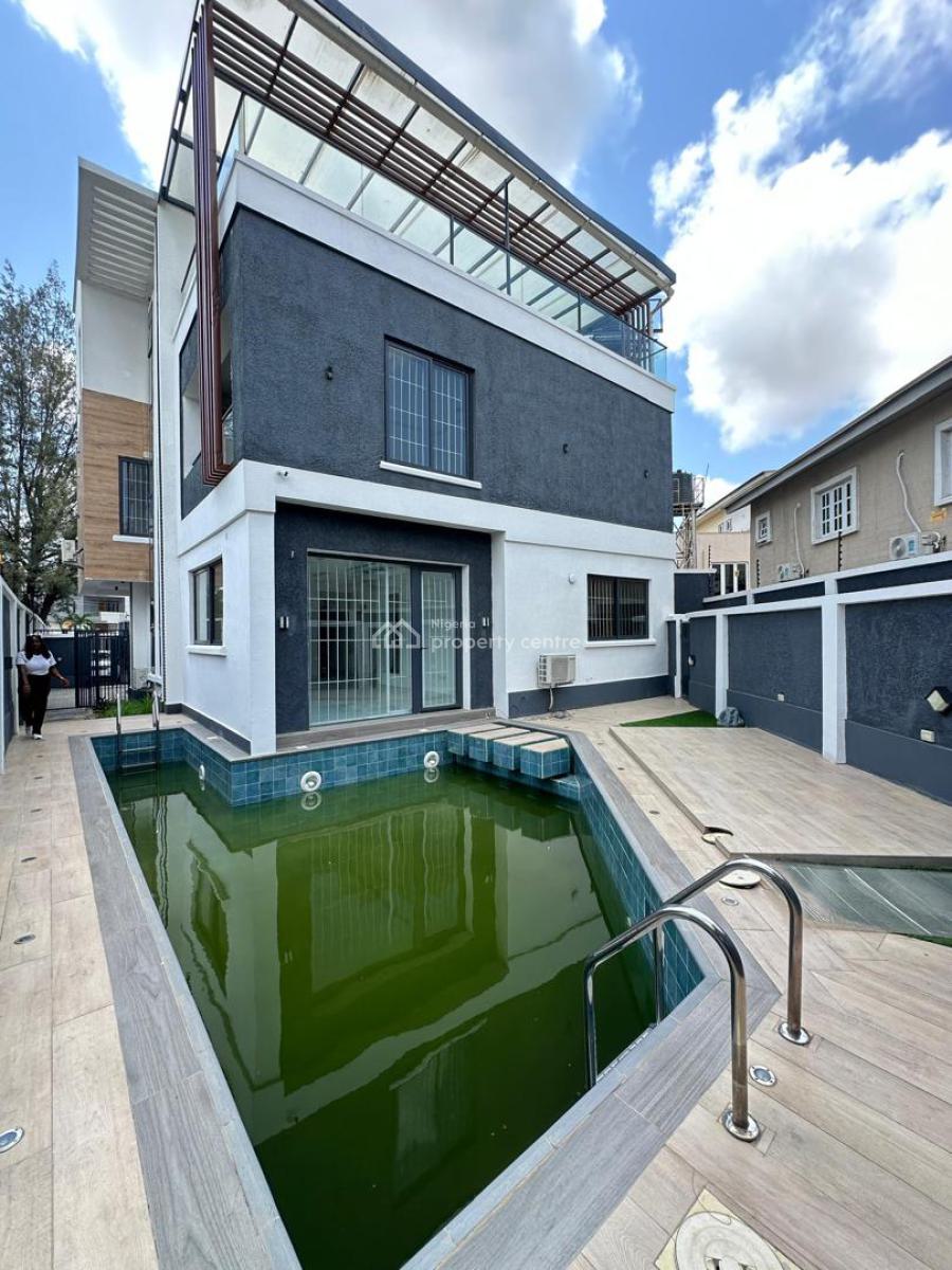 Elegant 5 Bedroom Detached Home W/ Pool, Cinema, Gym, Roodtop Terrace, Lekki Phase 1, Lekki, Lagos, Detached Duplex for Sale