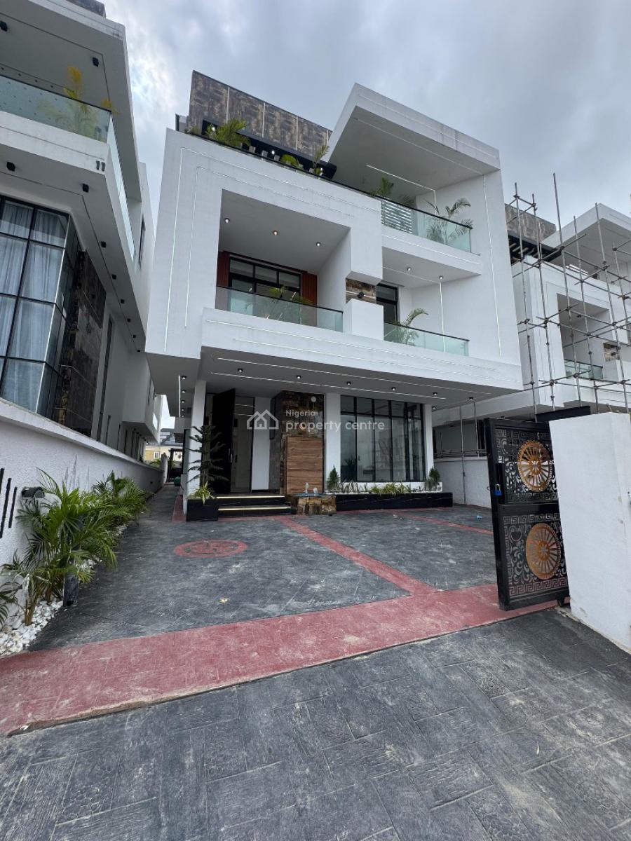 Contemporary Modern Architecture,detailed Tasteful Finish, Exclusively Home with Gym and Open Terrace in an Estate in Chevron, Lekki, Lagos, Detached Duplex for Sale