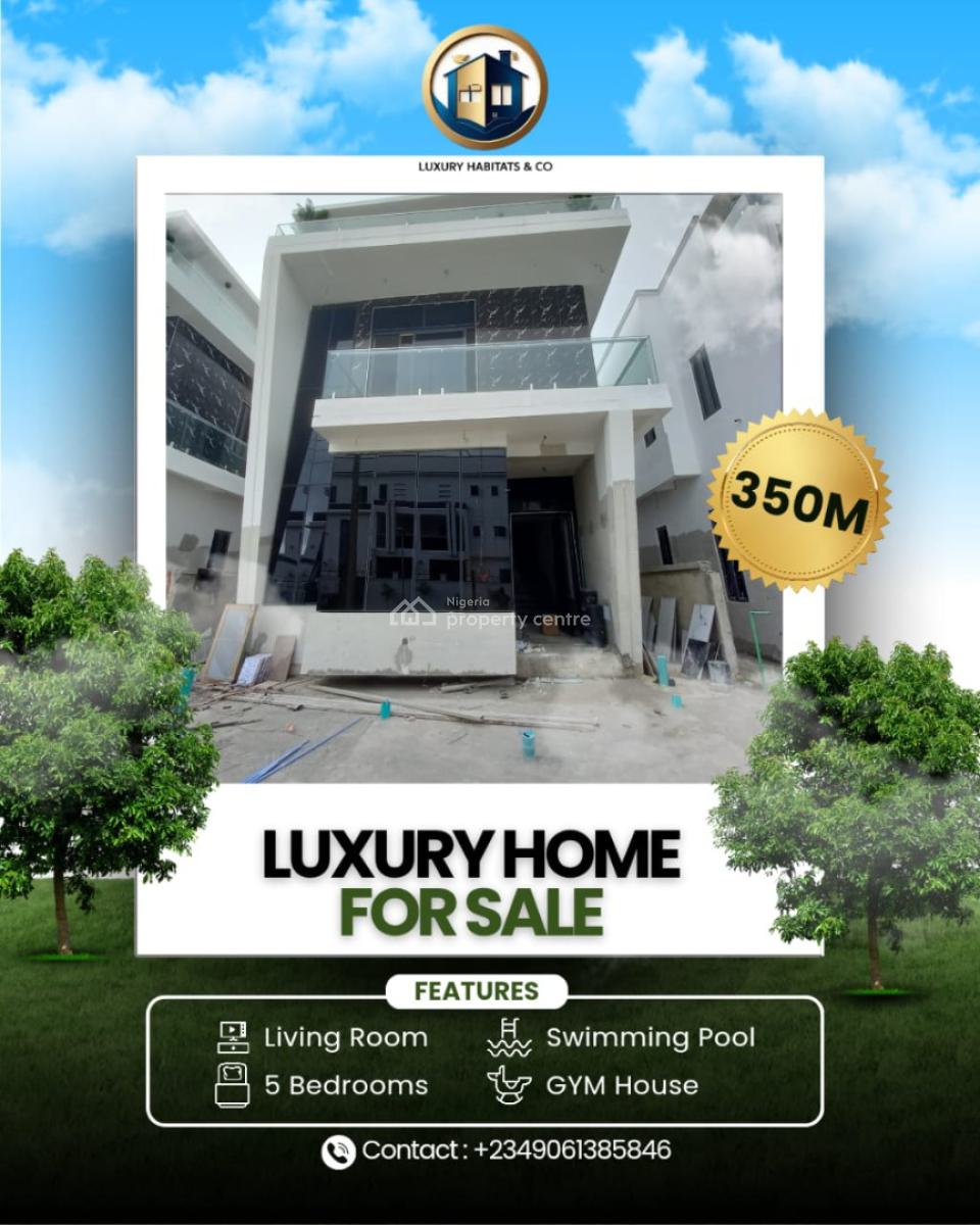 5 Bedroom Detached Duplex with Pool & Gym House, Oakland Estate, Sangotedo, Ajah, Lagos, Detached Duplex for Sale