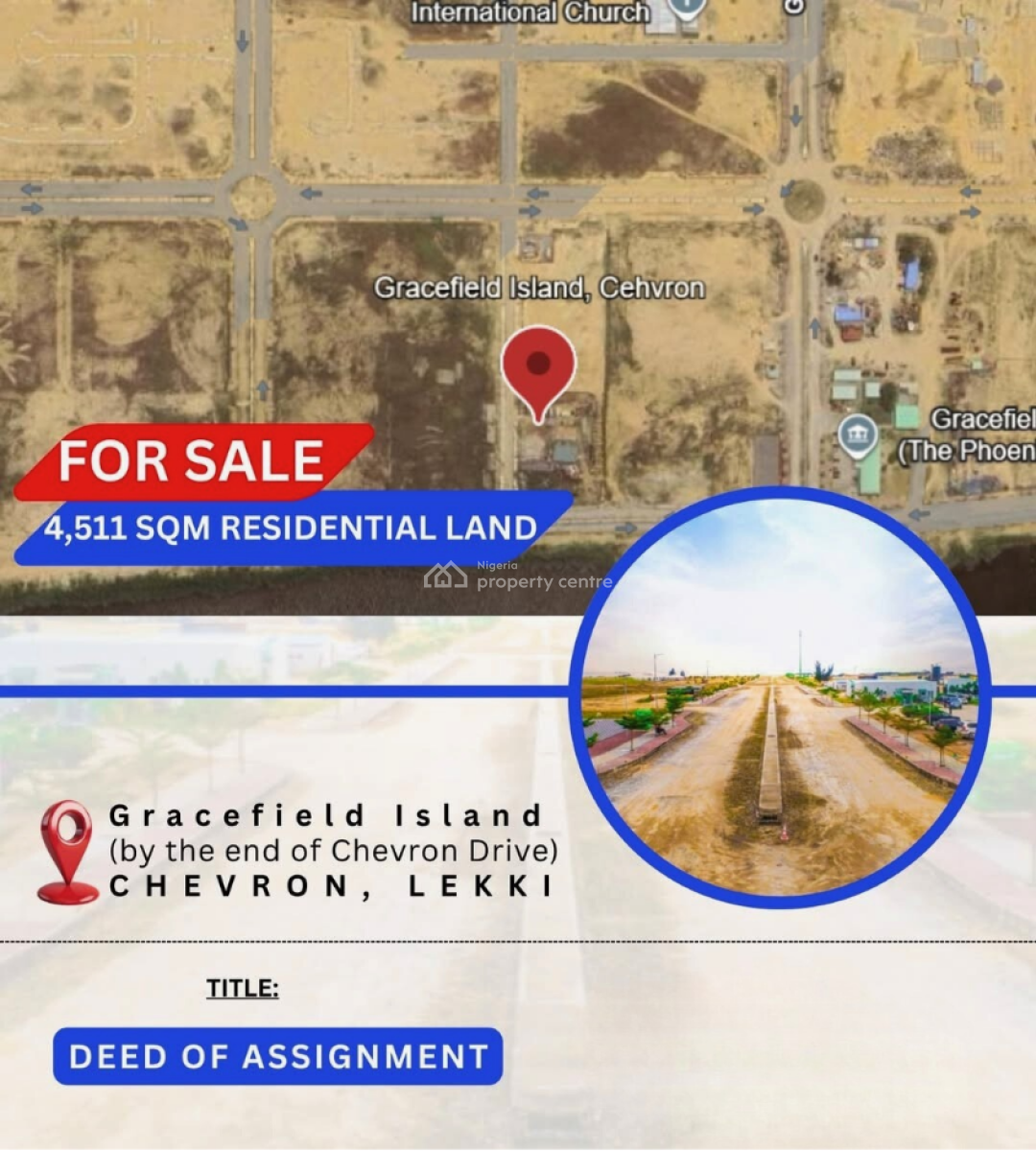 Prime 4,511 Sqm Plot, Chevron, Lekki, Lagos, Residential Land for Sale
