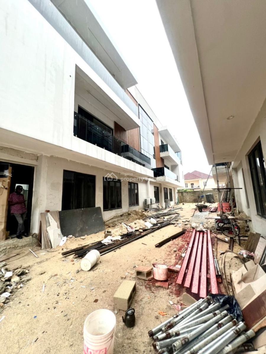 Newly Built 4 Bedroom Terrace Duplex with Pool, Bq in a Secure Estate, Lekki Phase 1, Lekki, Lagos, Terraced Duplex for Sale