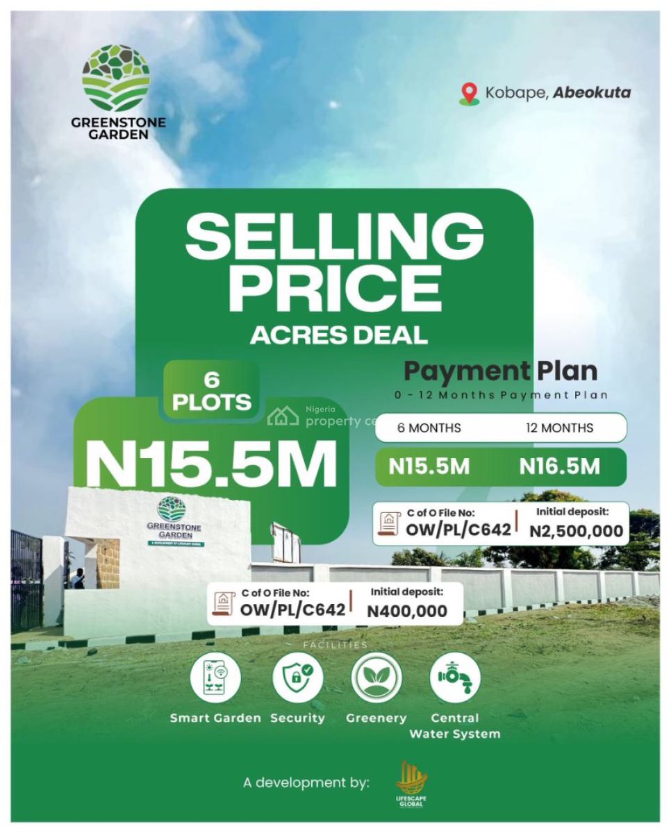 Greenstone Garden 🪴kobape Abeokuta with 400k Deposit  Is Sellinf Fast, Kindle Abeokuta, Abeokuta North, Ogun, Residential Land for Sale