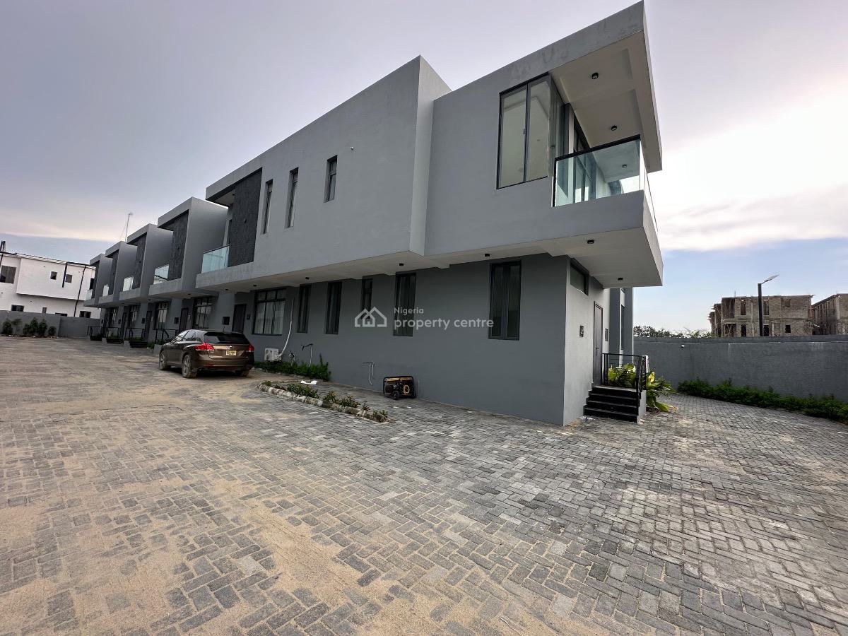 Brandnew 4bedroom Terrace Duplex with Bq, Alpha Beach Road Before Chevron, Lekki, Lagos, Terraced Duplex for Rent
