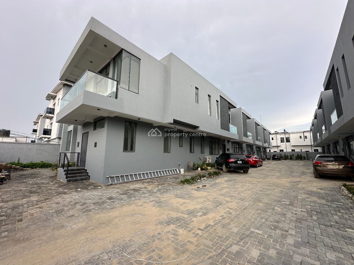 Brandnew 4bedroom Terrace Duplex with Bq, Alpha Beach Road Before Chevron, Lekki, Lagos, Terraced Duplex for Rent