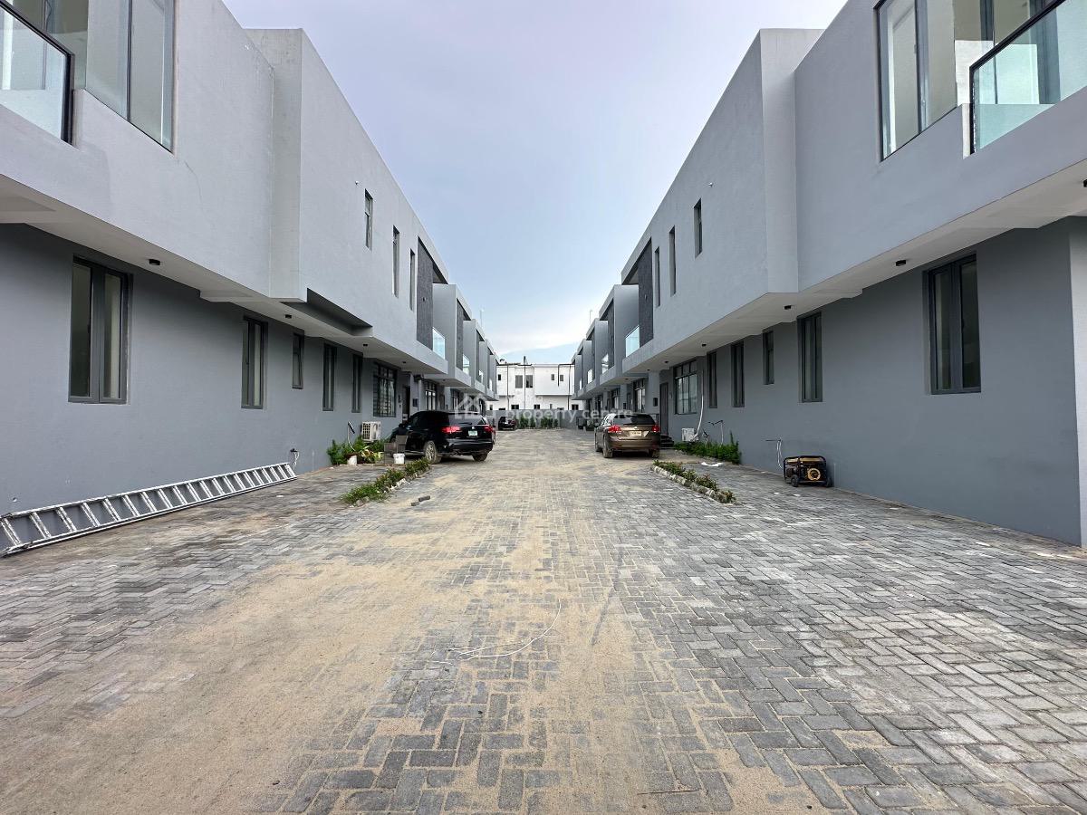 Brandnew 4bedroom Terrace Duplex with Bq, Alpha Beach Road Before Chevron, Lekki, Lagos, Terraced Duplex for Rent