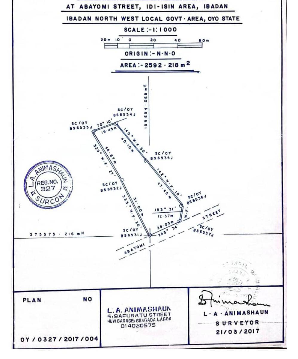 2592sqm Bare Land in a Good Environment, Idi-ishin, Jericho, Ibadan, Oyo, Mixed-use Land for Sale
