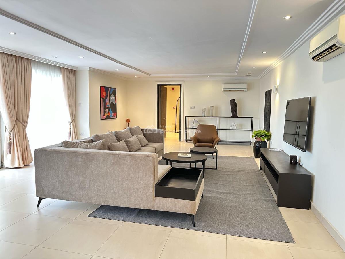 Fully Furnished 3 Bedroom Spacious Flat with Staff Quarters., Ikoyi, Lagos, Flat / Apartment for Rent