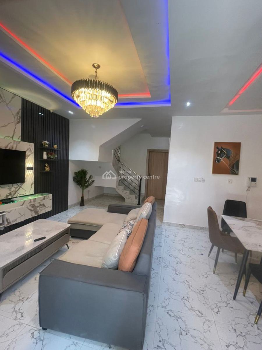 Spacious Furnished 4 Bedroom Semi Detached Duplex, Orchid Road Eleganza Bustop, Lekki, Lagos, Semi-detached Duplex for Rent