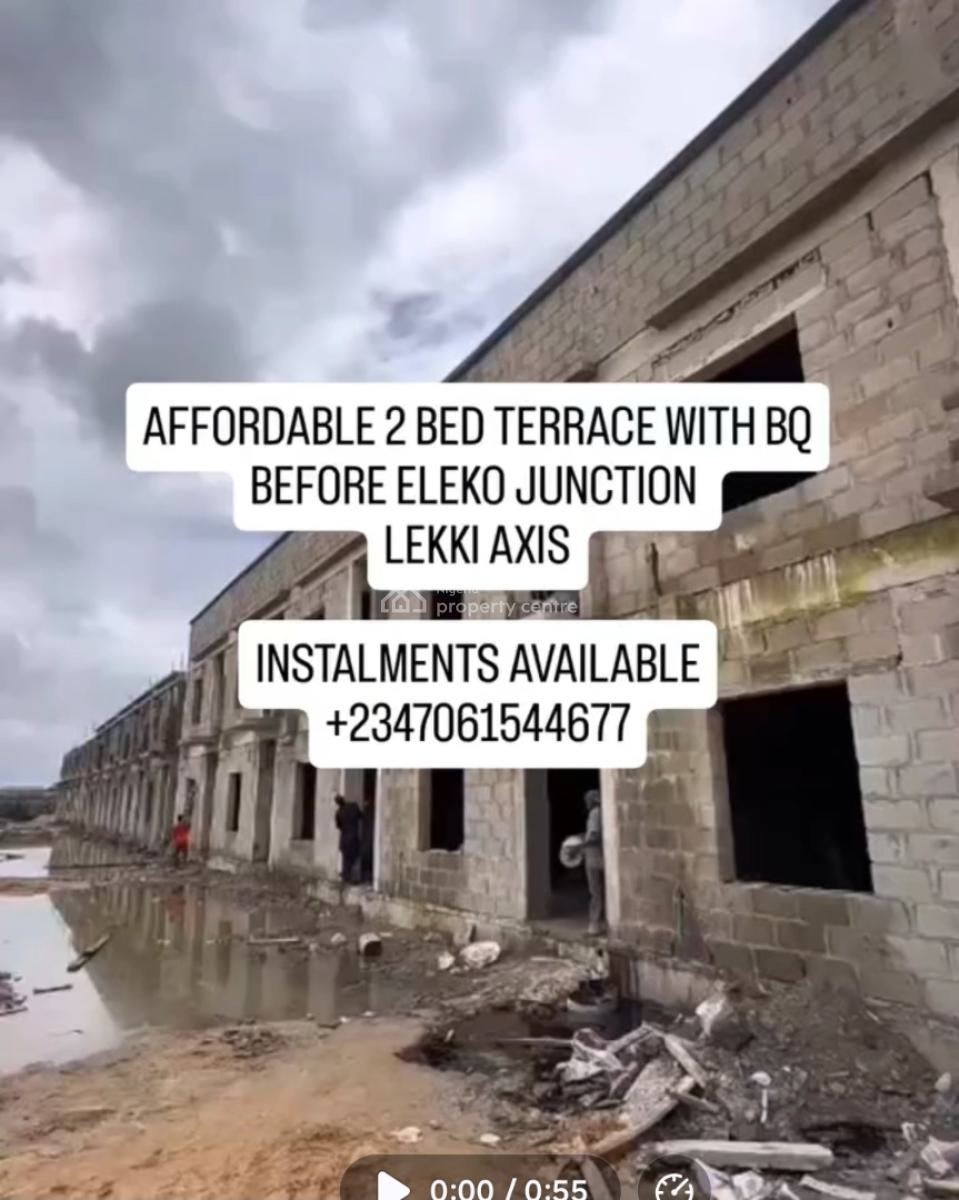 2 Bedroom Terrace Duplex with Bq Before Eleko Junction Ibeju Lekki, Capital Terraces, Eleko, Ibeju Lekki, Lagos, Terraced Duplex for Sale