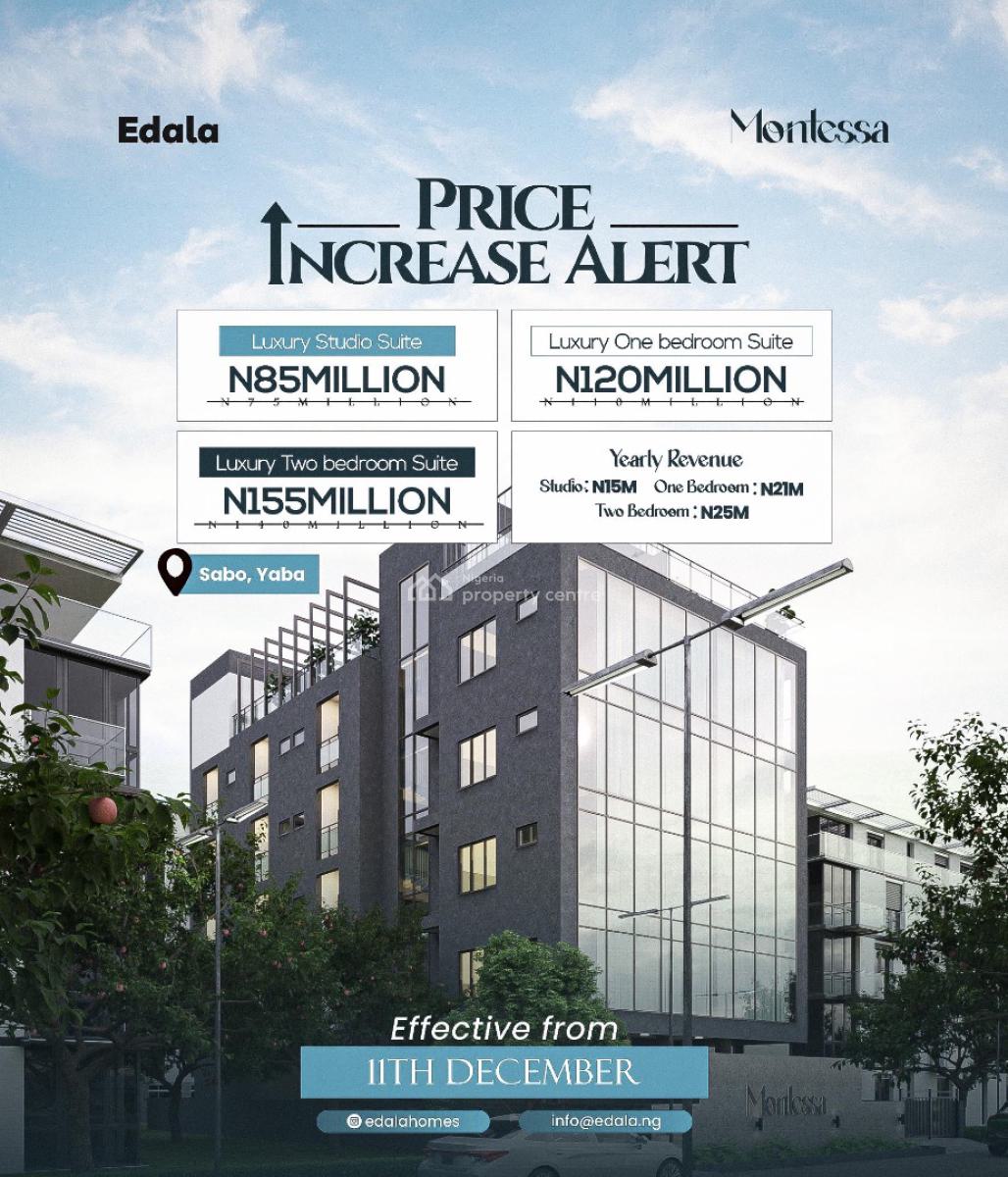 Luxury Cash Generating One Bedroom with Hotel Facilities, Off Montgomery Road, Yaba, Lagos, Block of Flats for Sale