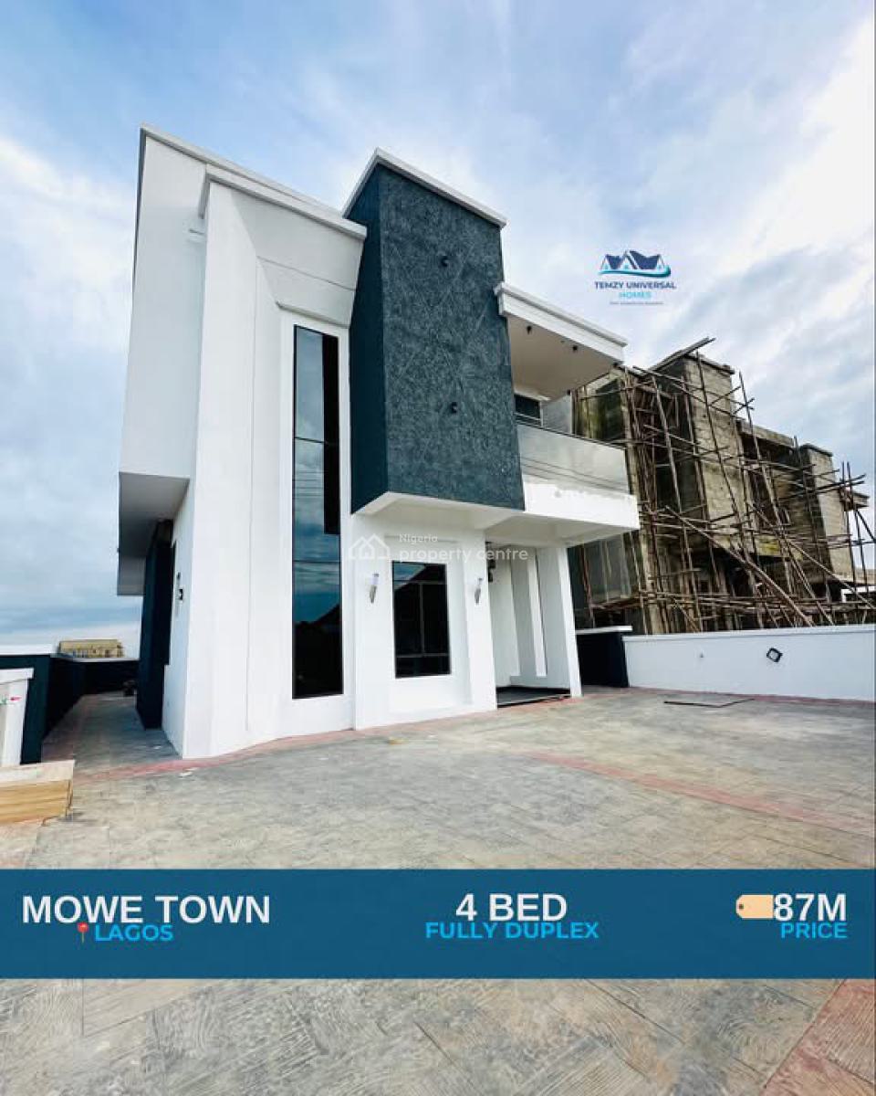 a Brand New Spacious 4 Bedroom Fully Detached Duplex in a Prime Area, Mowe Town, Ogun, Detached Duplex for Sale