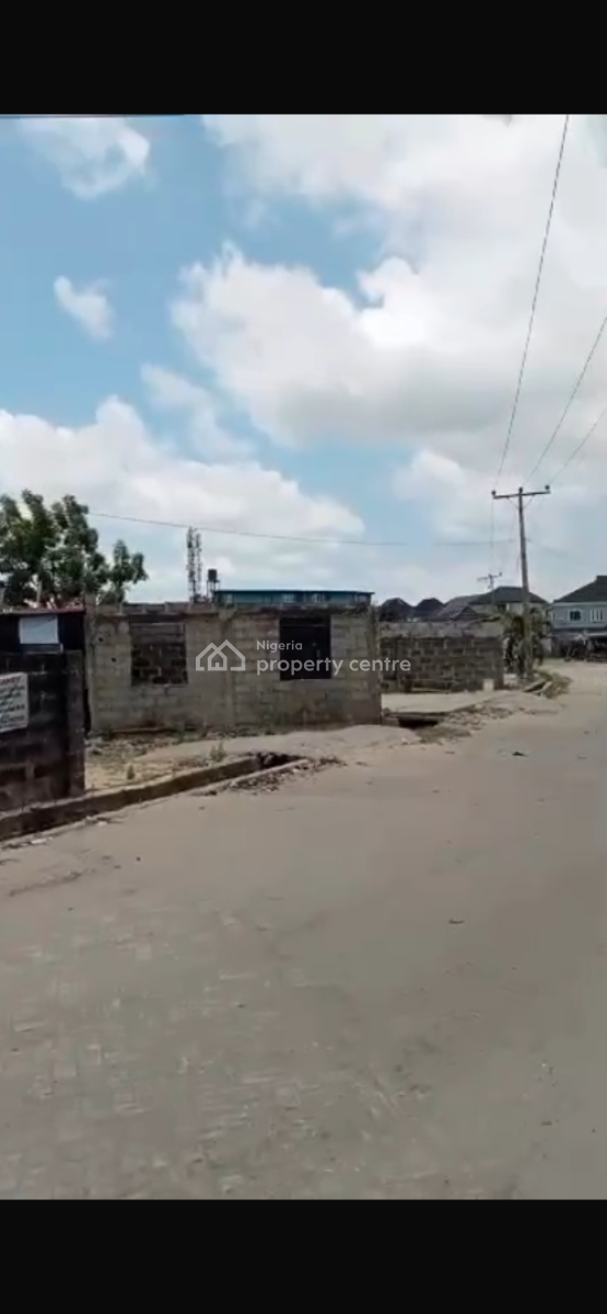 Prime Double Corner Piece with  Structure of 4bedroom Bungalow, Opposite Debirus College By Goodnews Estate First Gate Via Thera Annex, Sangotedo, Ajah, Lagos, Mixed-use Land for Sale