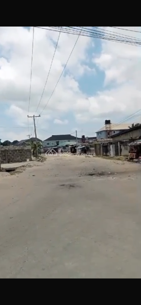 Prime Double Corner Piece with  Structure of 4bedroom Bungalow, Opposite Debirus College By Goodnews Estate First Gate Via Thera Annex, Sangotedo, Ajah, Lagos, Mixed-use Land for Sale
