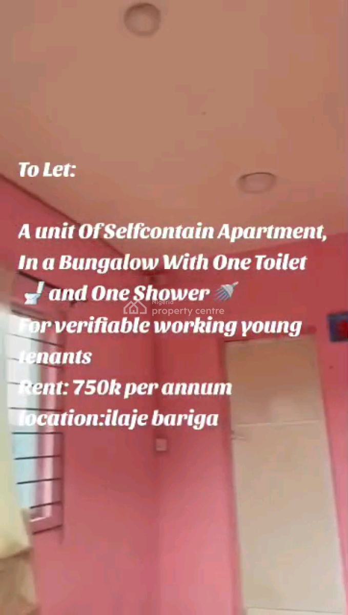 Standard Room Self Contained, Ilaje, Bariga, Shomolu, Lagos, Self Contain (single Rooms) for Rent